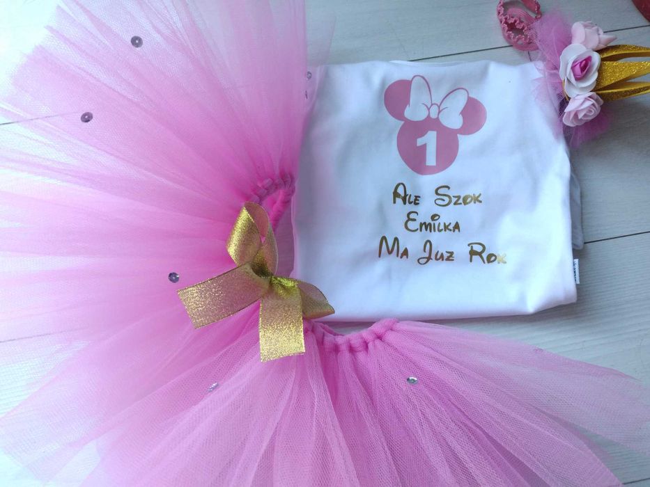Komplet na roczek pierwsze urodziny dziewczynka