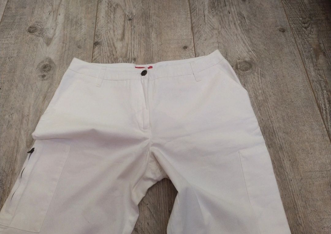 Białe spodnie r. 44 42 XL XXL joggery