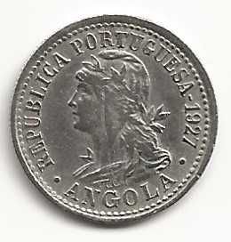10 Centavos de 1927 Republica Portuguesa, Angola