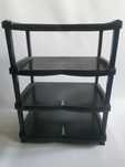 Полиця для взуття R plastic "Нормал NEW" 4 яруси 47*33*60см чорна