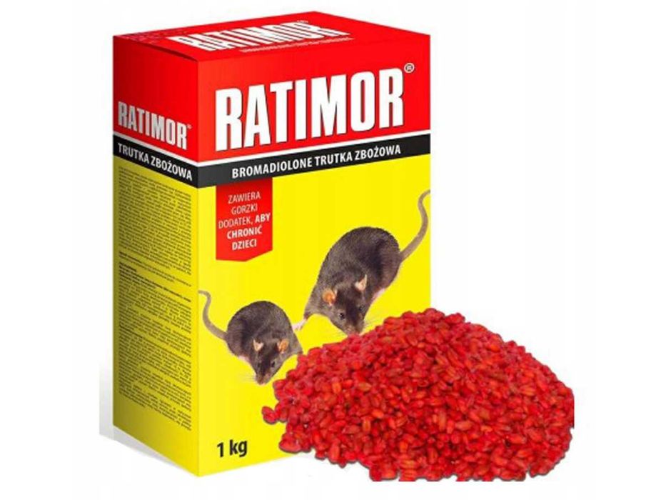 Trutka granulowana Ratimor 1kg przeciwko myszom i szczurom