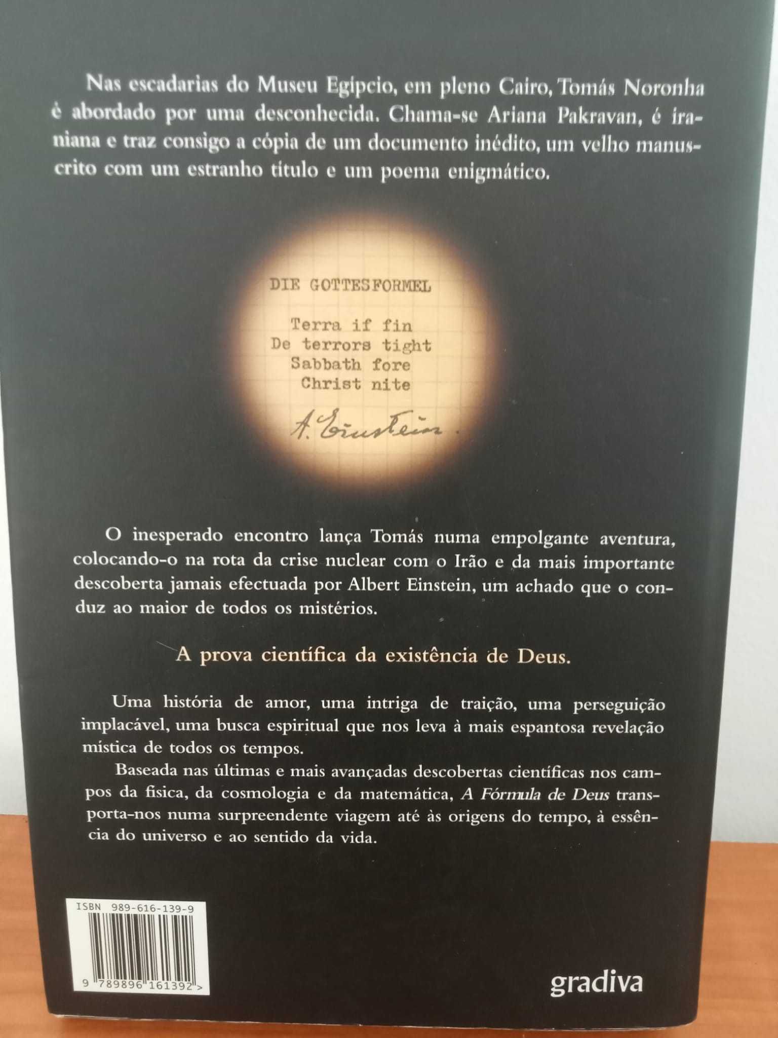 Livro "A Fórmula de Deus" - José Rodrigues dos Santos