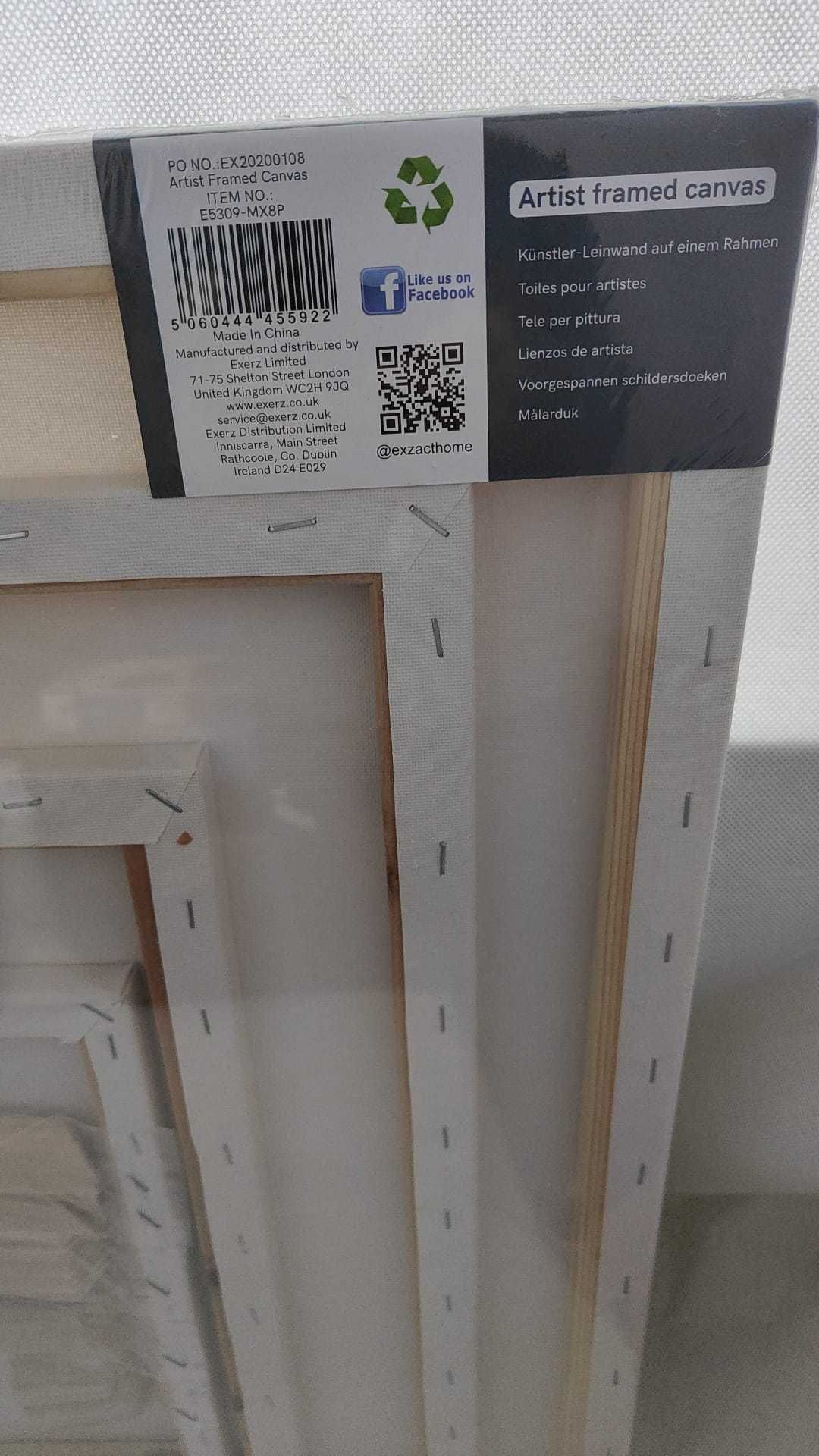 8x ramka  płótno do malowania bawełna Artme Canvas 8 sztuk