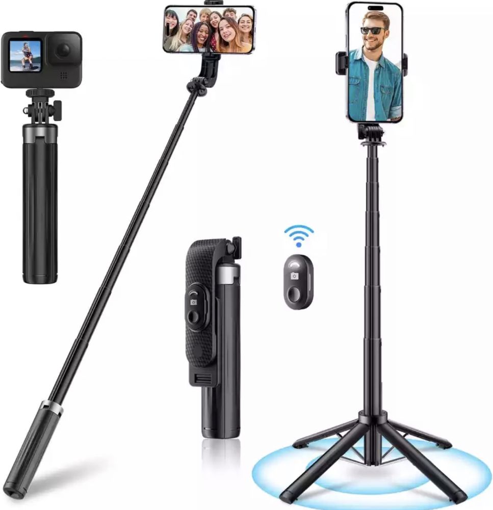 Блютус селфі трипод міцний на чотирьох ніжках. Bluetooth selfie tripod