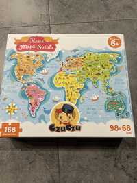 Puzzle mapa świata wiek 6+