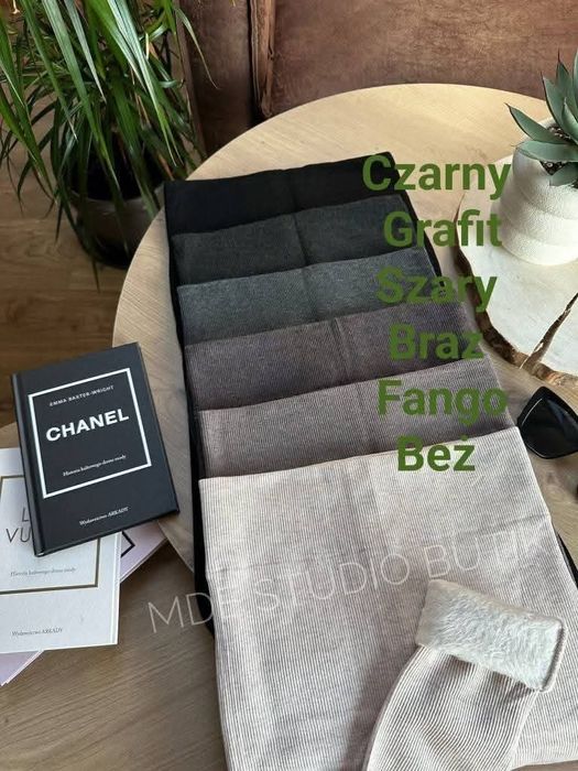 Szare legginsy kaszmirowe l/xl