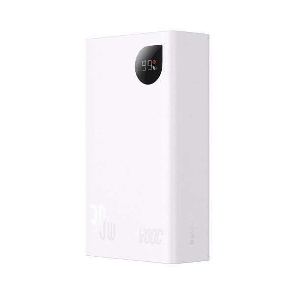 Power bank Baseus Adaman2 VOOC, 20000 мАг, 30 Вт, білий
Power bank Bas