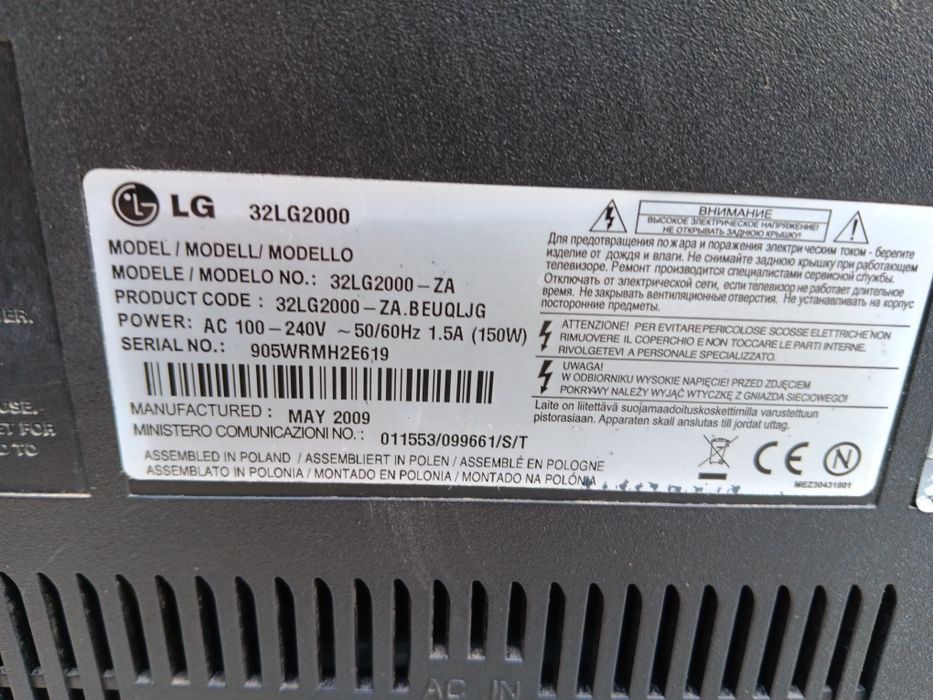 Televisão LG para peças