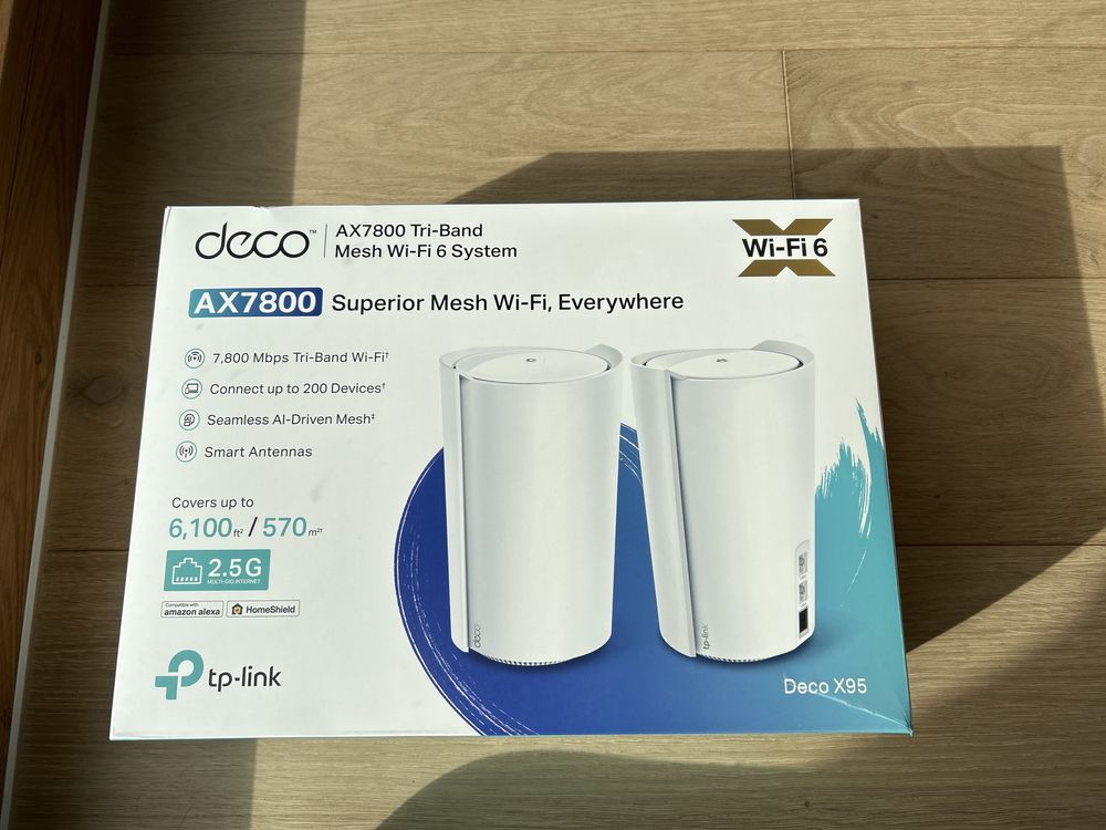 Router Tp-link deco x95 ax7800 tri-band mesh wifi 6 system 1 sztuka