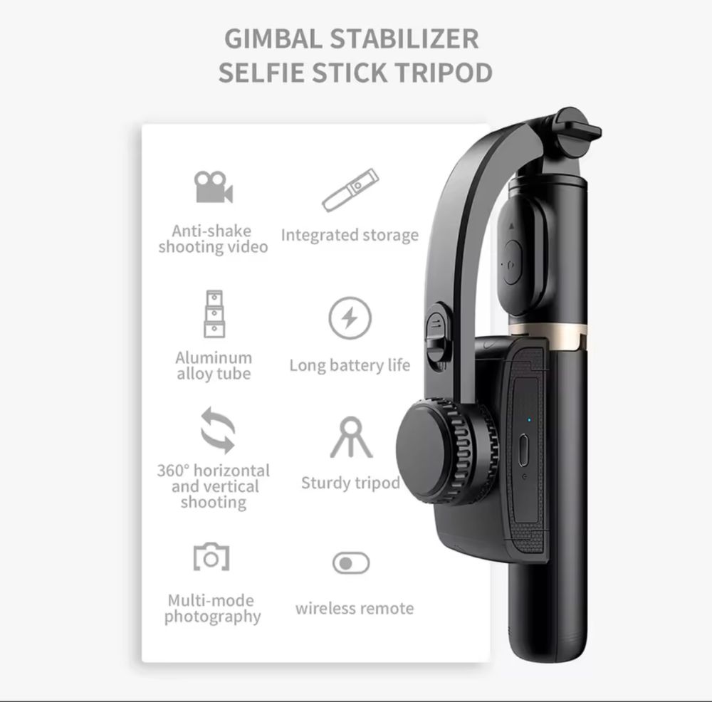 Gimbal Q08. Stabilizator do nagrań. Selfi