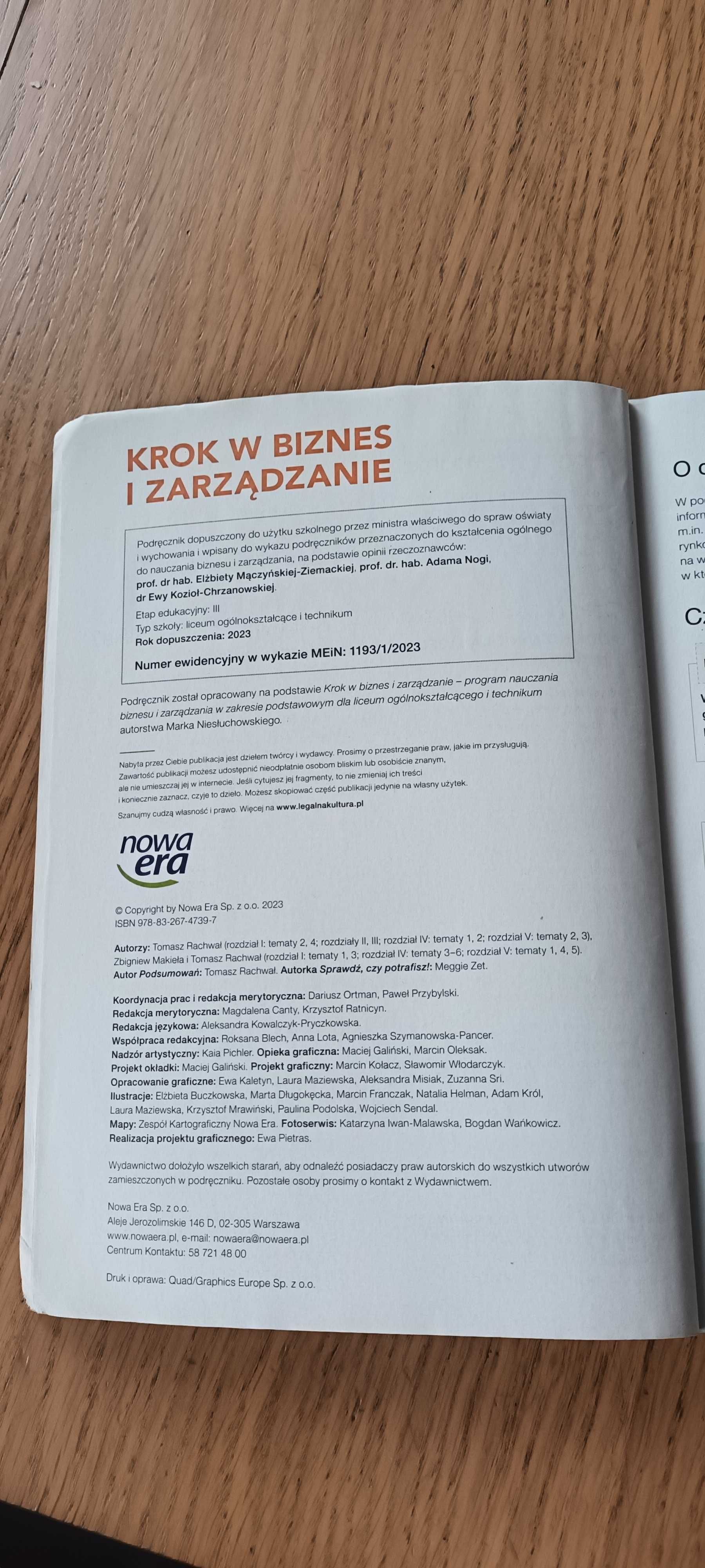 Biznes i zarządzanie klasa 1