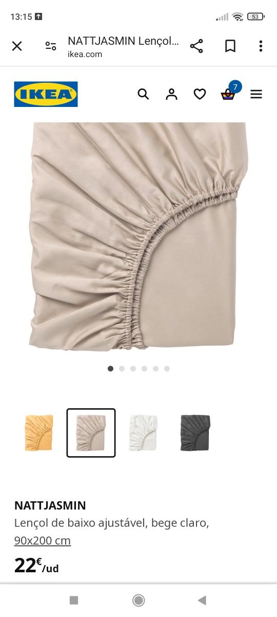 Conjunto lençóis NATTJASMIN IKEA (a estrear(