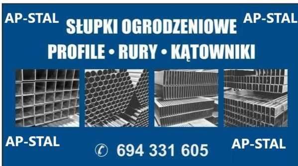 Słupek ogrodzeniowy ocynkowany rura fi 38x1,1 plus kapturki