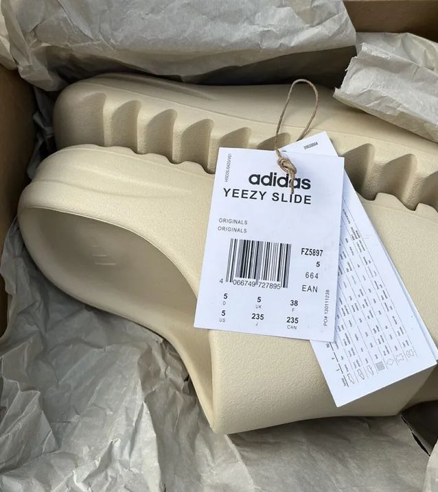 36-45р Оригинальные Слайды Adidas Yeezy Slide Bone Original.