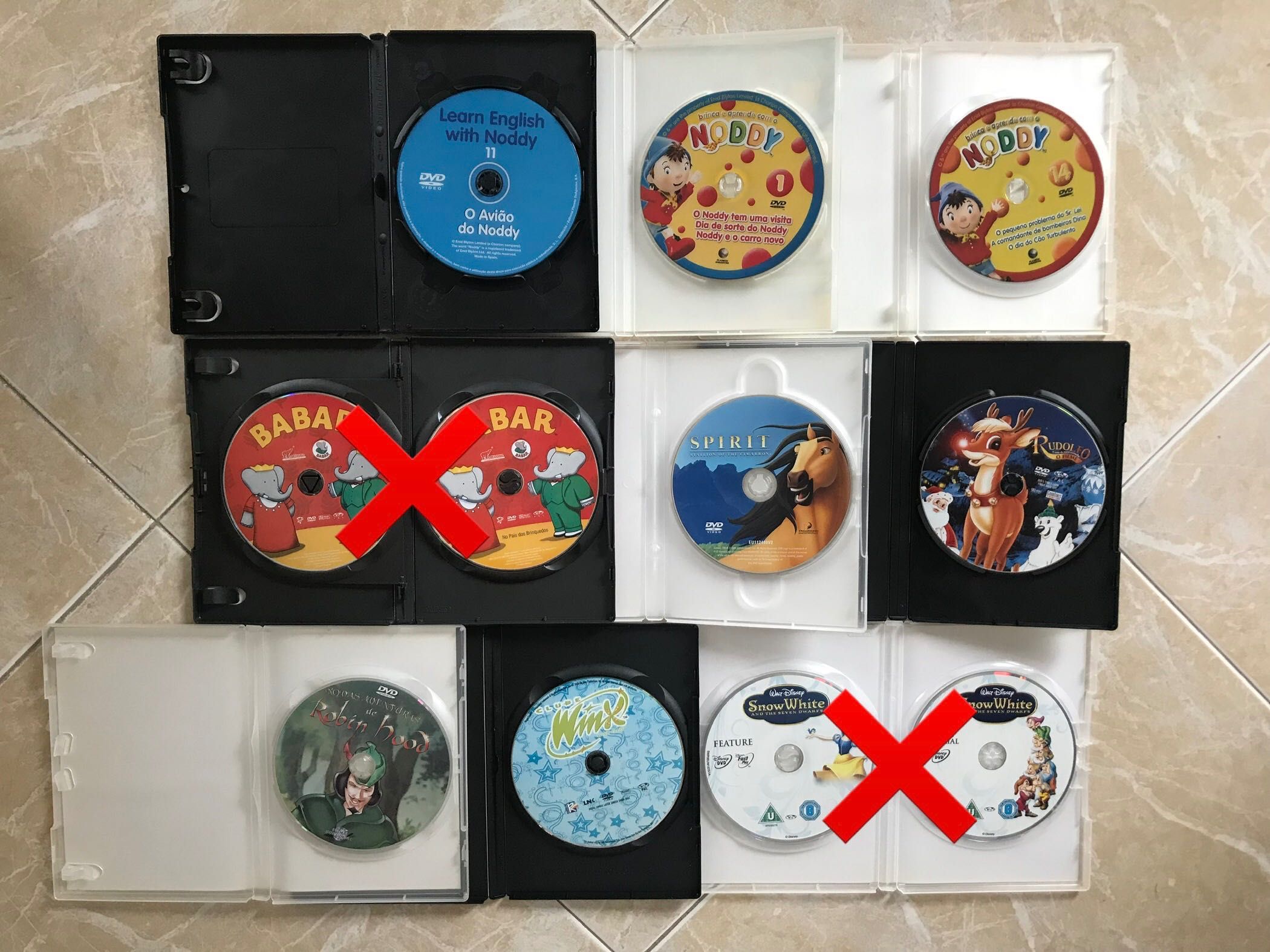 Diversos DVDs infantis