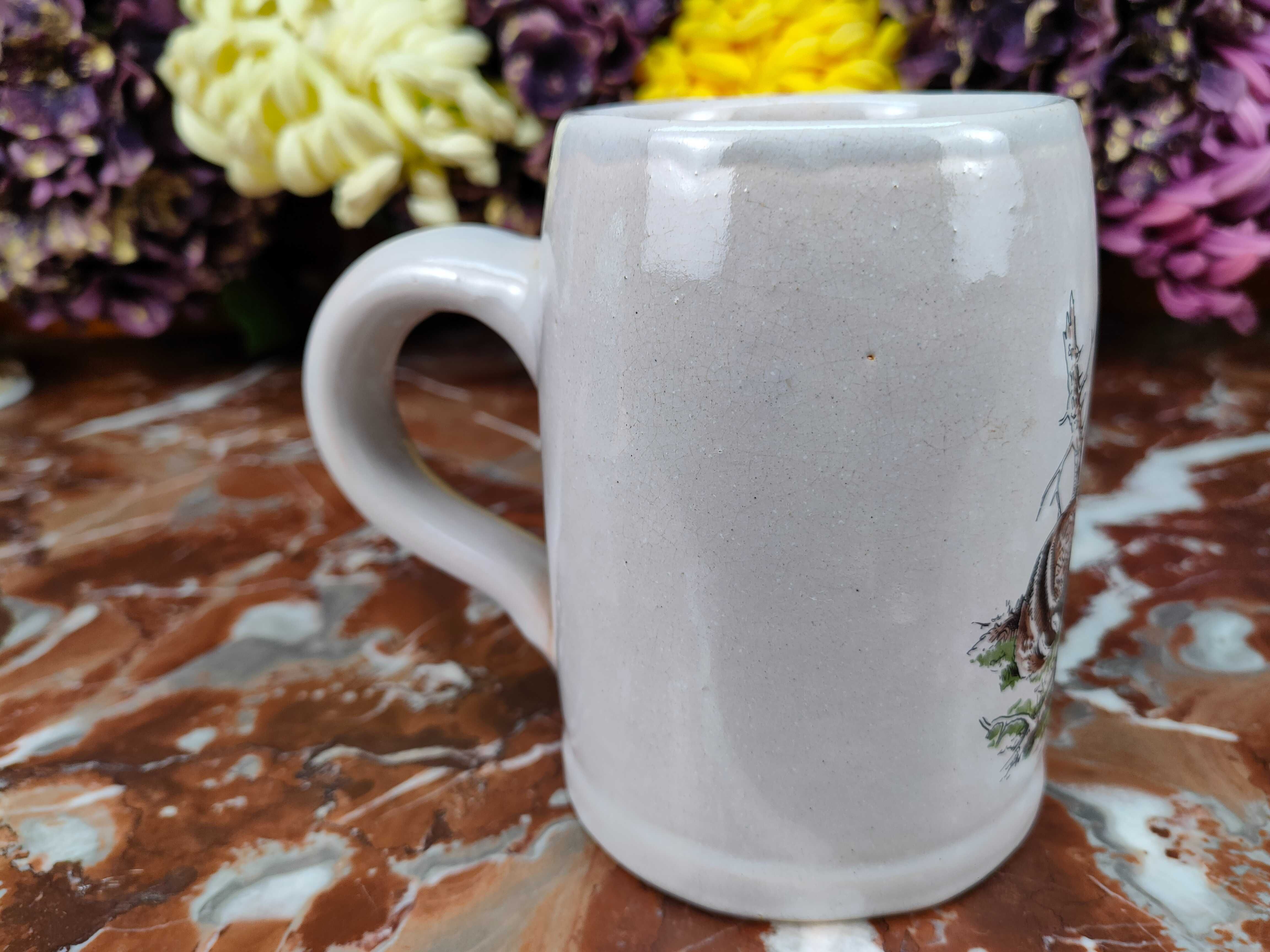 Ceramiczny myśliwski kufel - Łoś z klępą - 0,49 L - Reimann