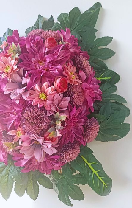 Wiązanka Nagrobna Fuksja Rękodzieło Wszystkich Świętych Stabilizowany