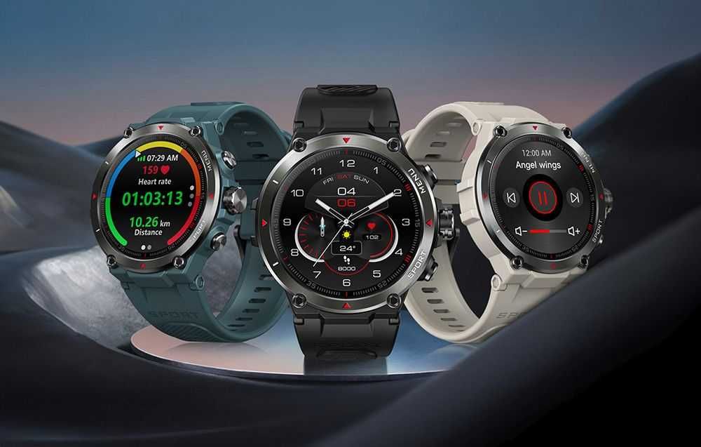 Smartwatch Zeblaze Stratos 2 GPS Czarny Męski AMOLED Menu PL