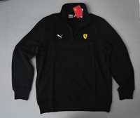 Bluza męska 1/4 Zip Black Ferrari puma F1 2024