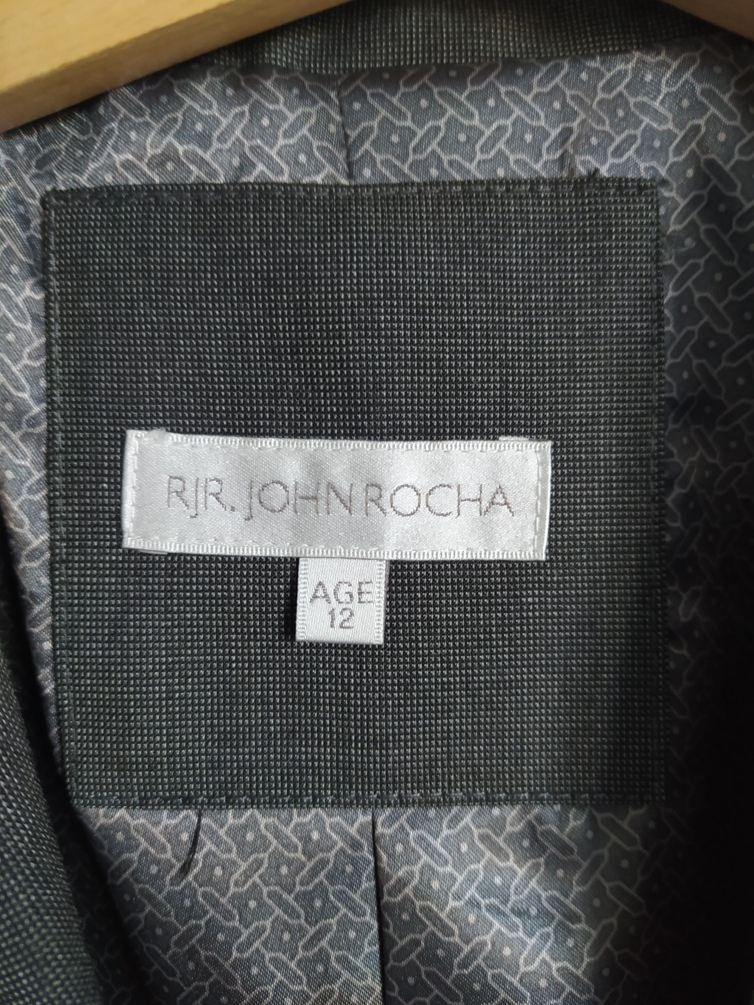 Elegancki, szary, garnitur z wełną 2 części  RJR. John Rocha na 12 lat