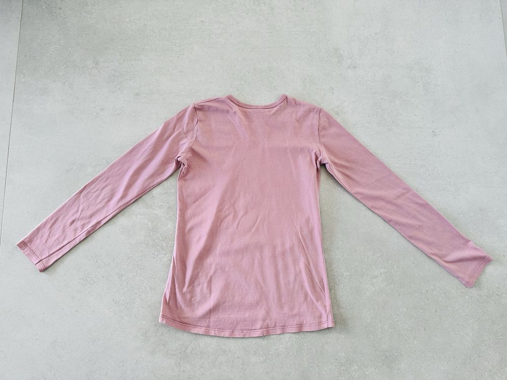 Benetton różowy t-shirt koszulka z długim rękawem dziewczęcy 140