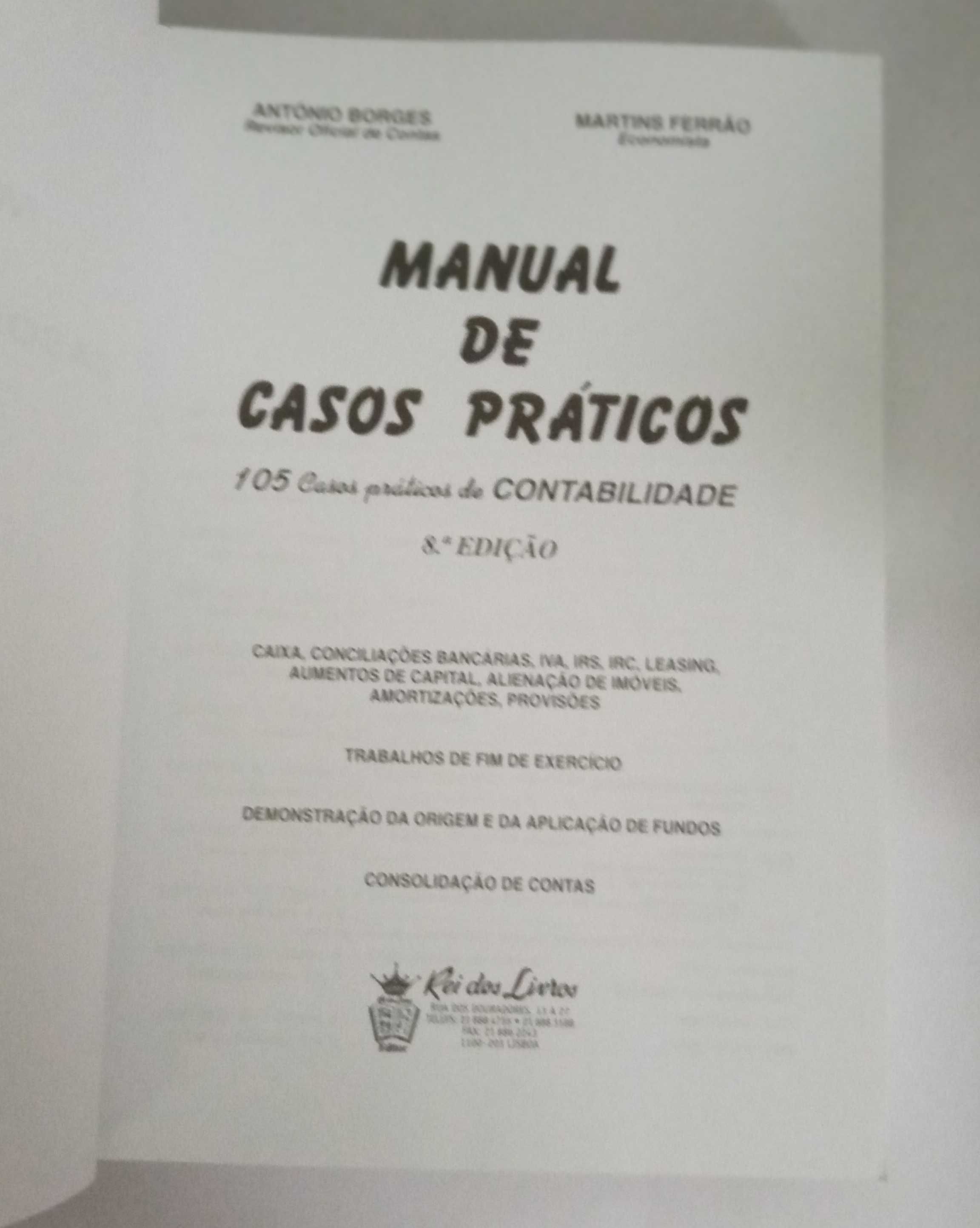 Manual de Casos Práticos, de António Borges e Martins Ferrão