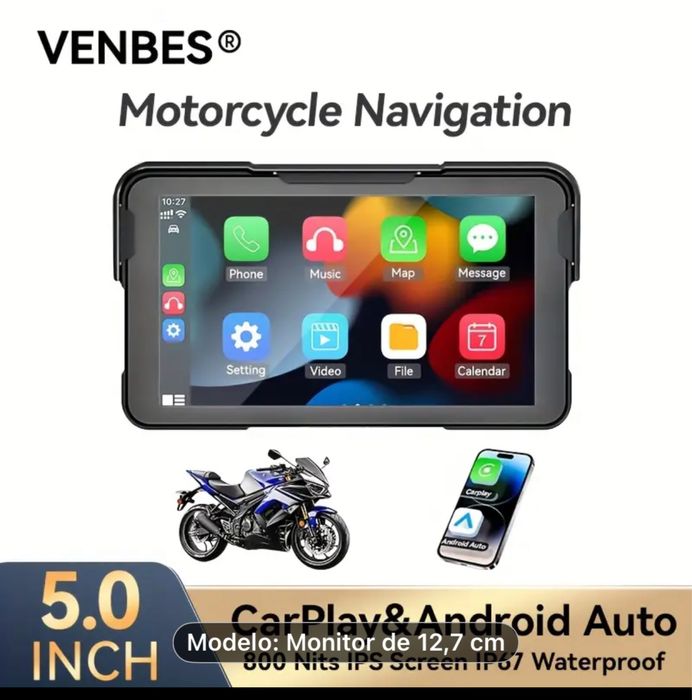 VENBES  Carplay+ Android Auto para Motos