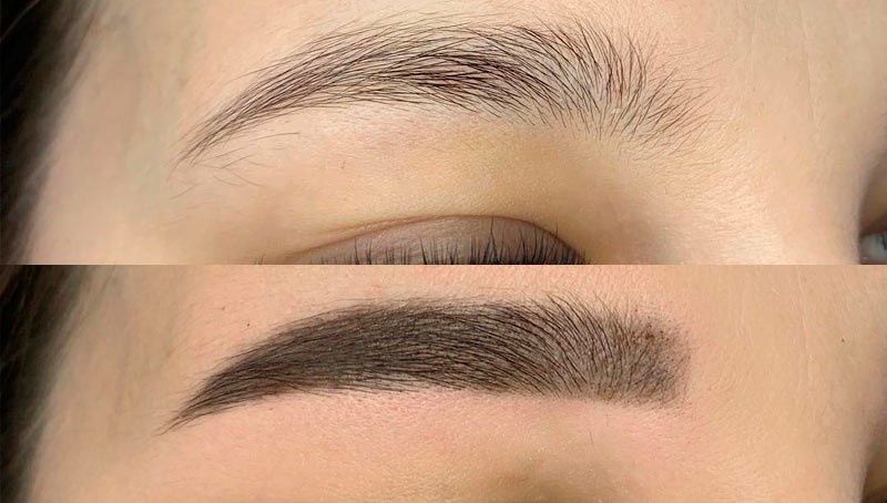 Фарбування брів професійною фарбою