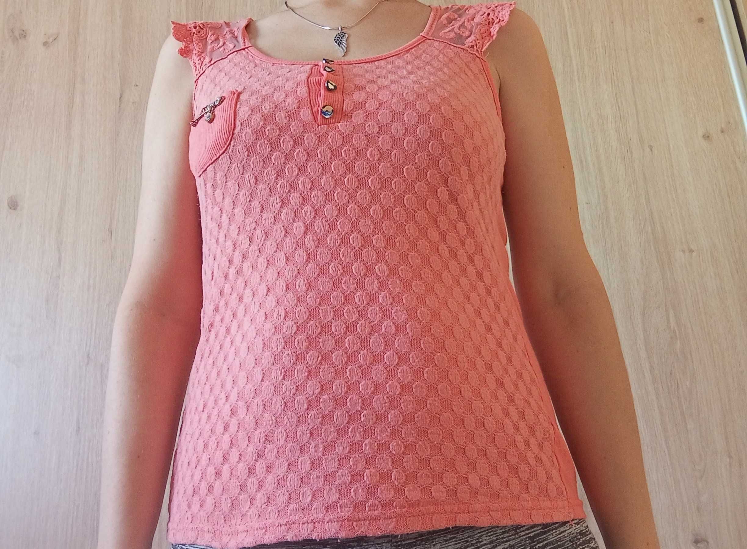 T-shirt koralowy Yaxina