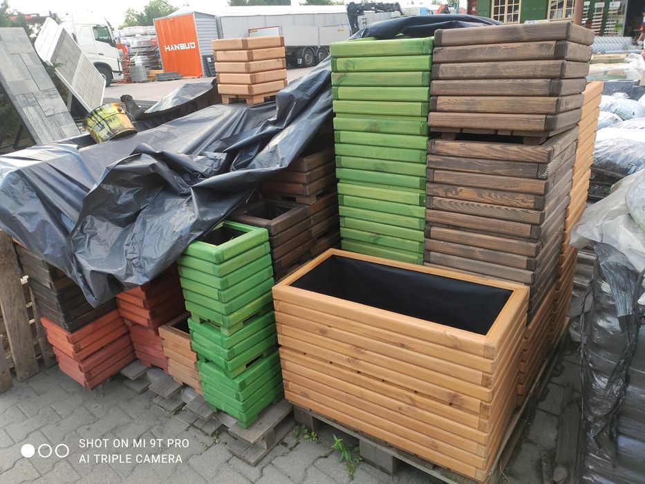 Donice ogrodowe drewniane przecena -50% !!