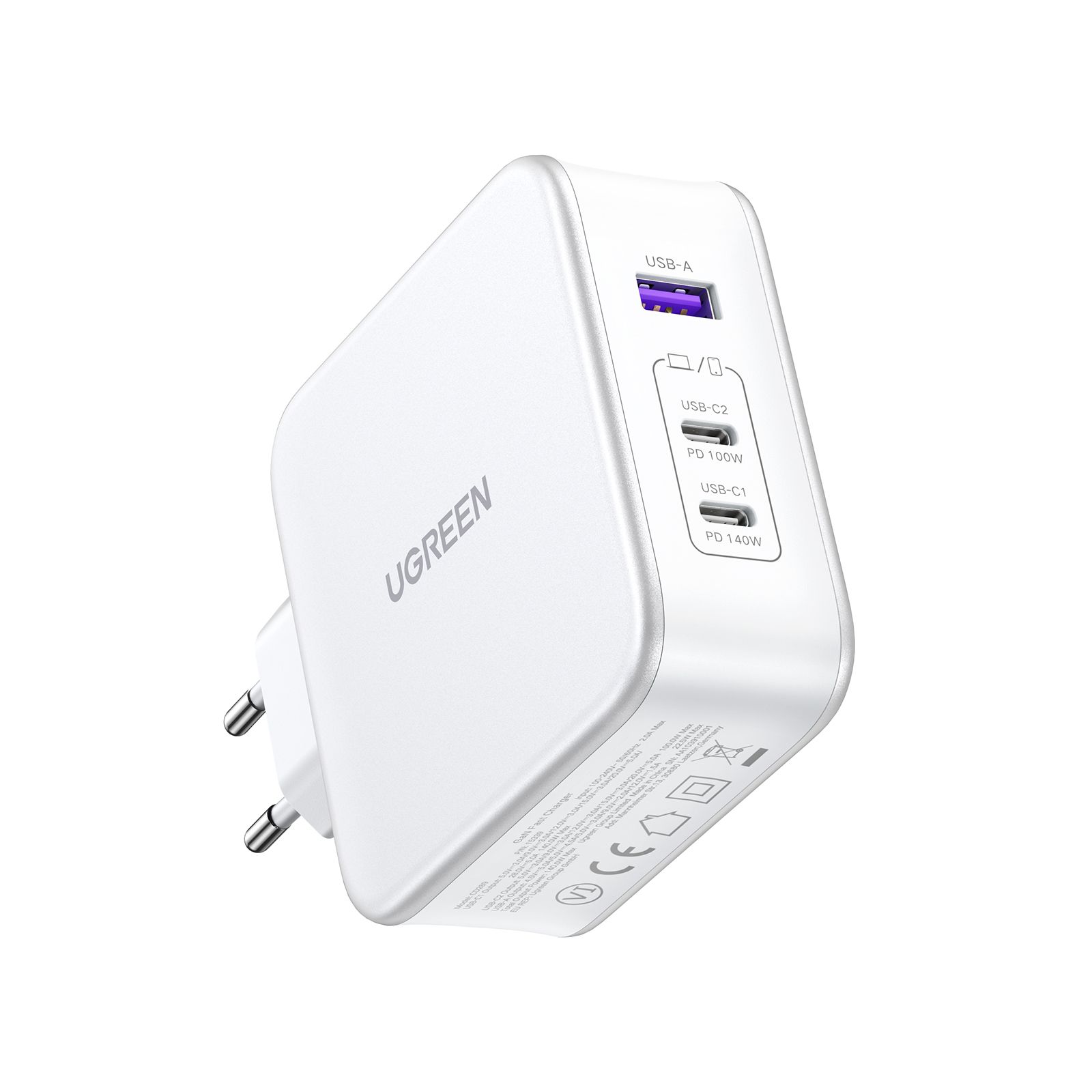 ładowarka sieciowa gan nexode usb-a 2x usb-c 140w + kabel usb-c  qmx