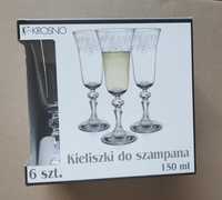 Komplet kieliszków do szampana kieliszki Krosno 6 sztuk 150 ml
