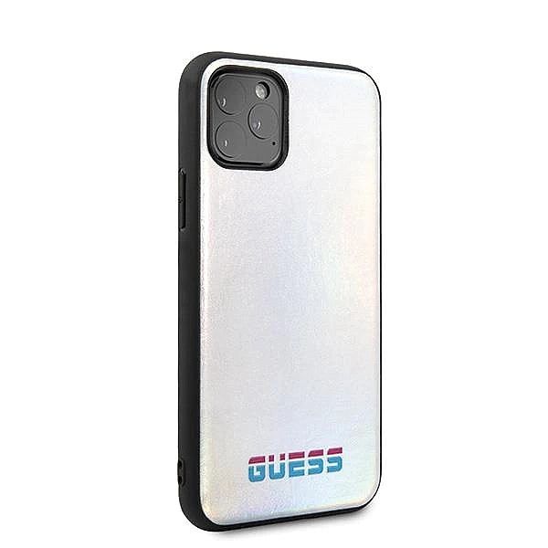 Etui Guess Iridescent na iPhone 11 Pro - srebrne