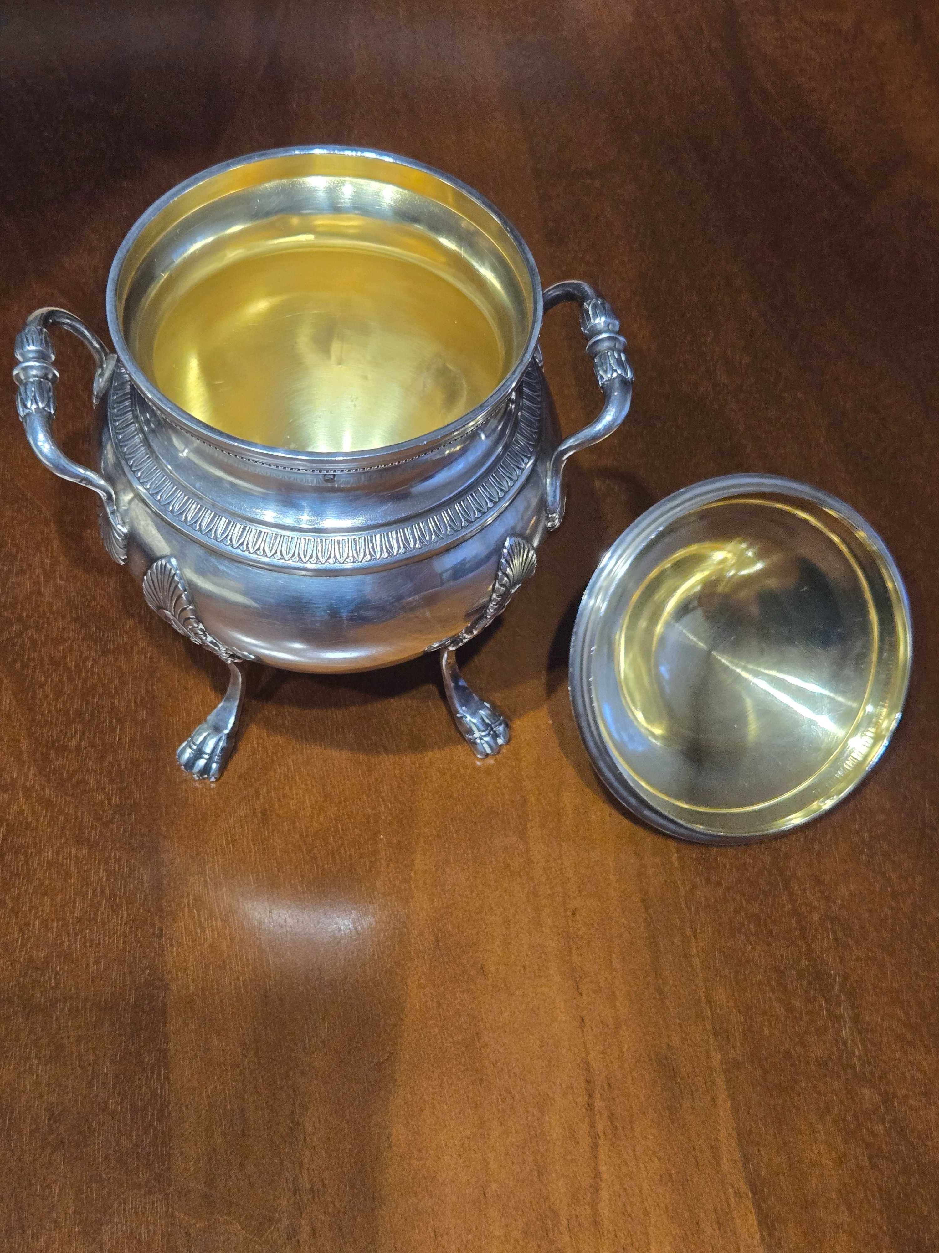 Cukiernica srebrna Pr 950 Minerva Francja w stylu Empire XIXw