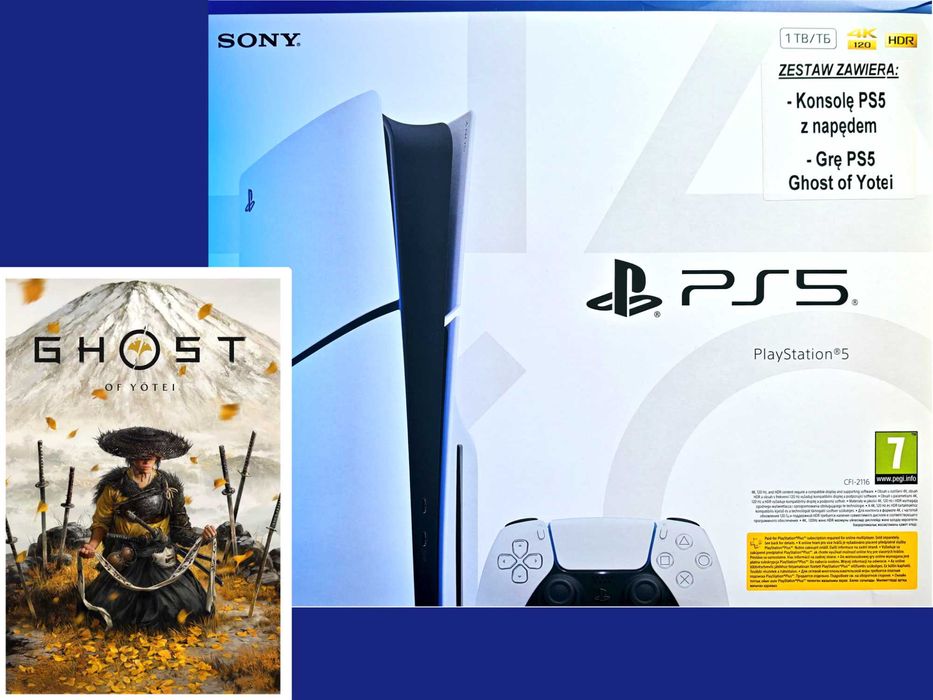 PlayStation 5 Slim (E) z napędem – NOWA, nieodpakowana! Ghost of Yotei
