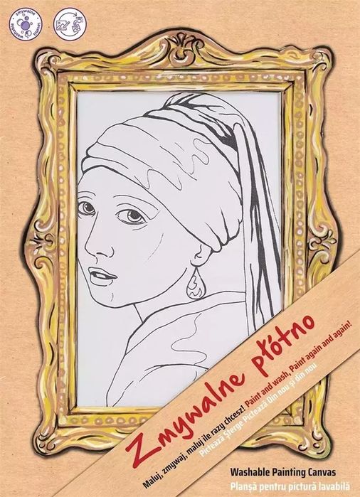 Płótno białe Dziewczyna z perłą Funny Mat STRIGO. Strigo