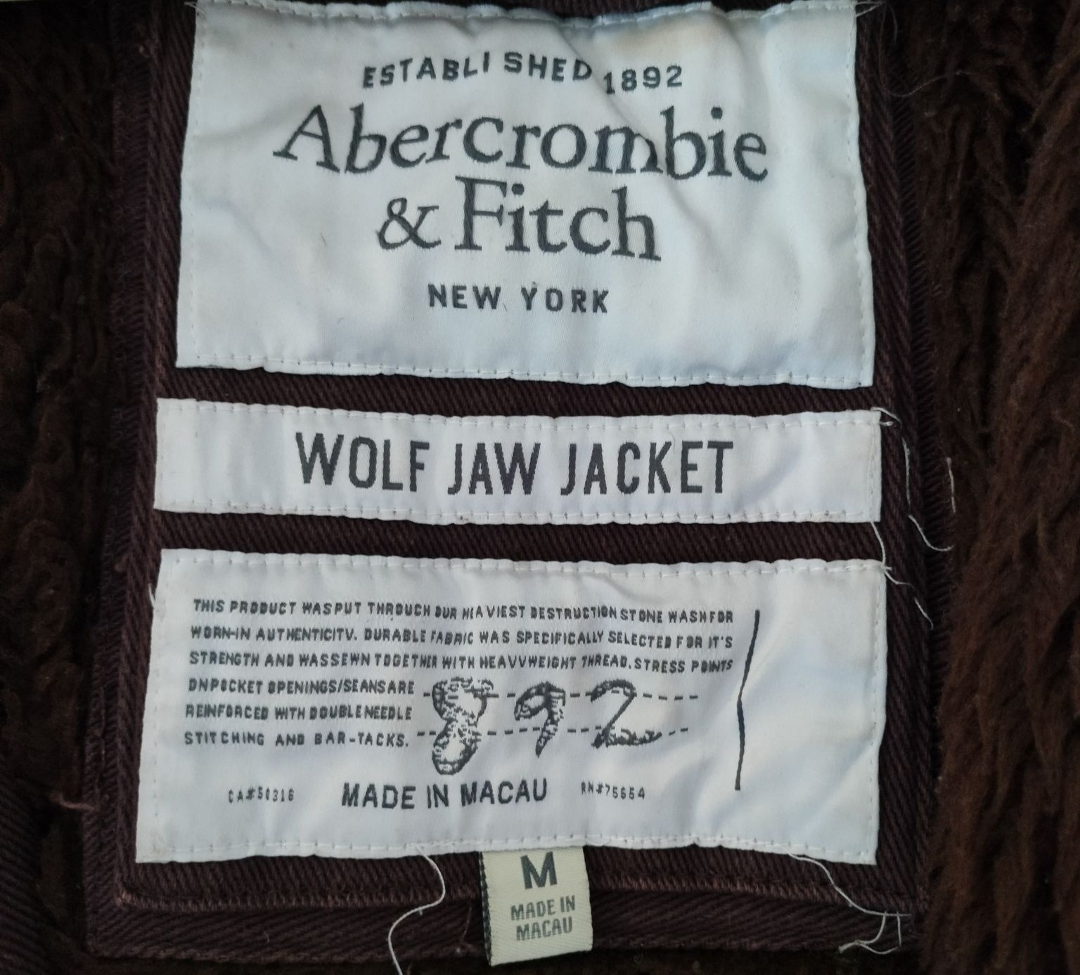 Куртка Abercrombie & Fitch WOLF JAW JACKET бу