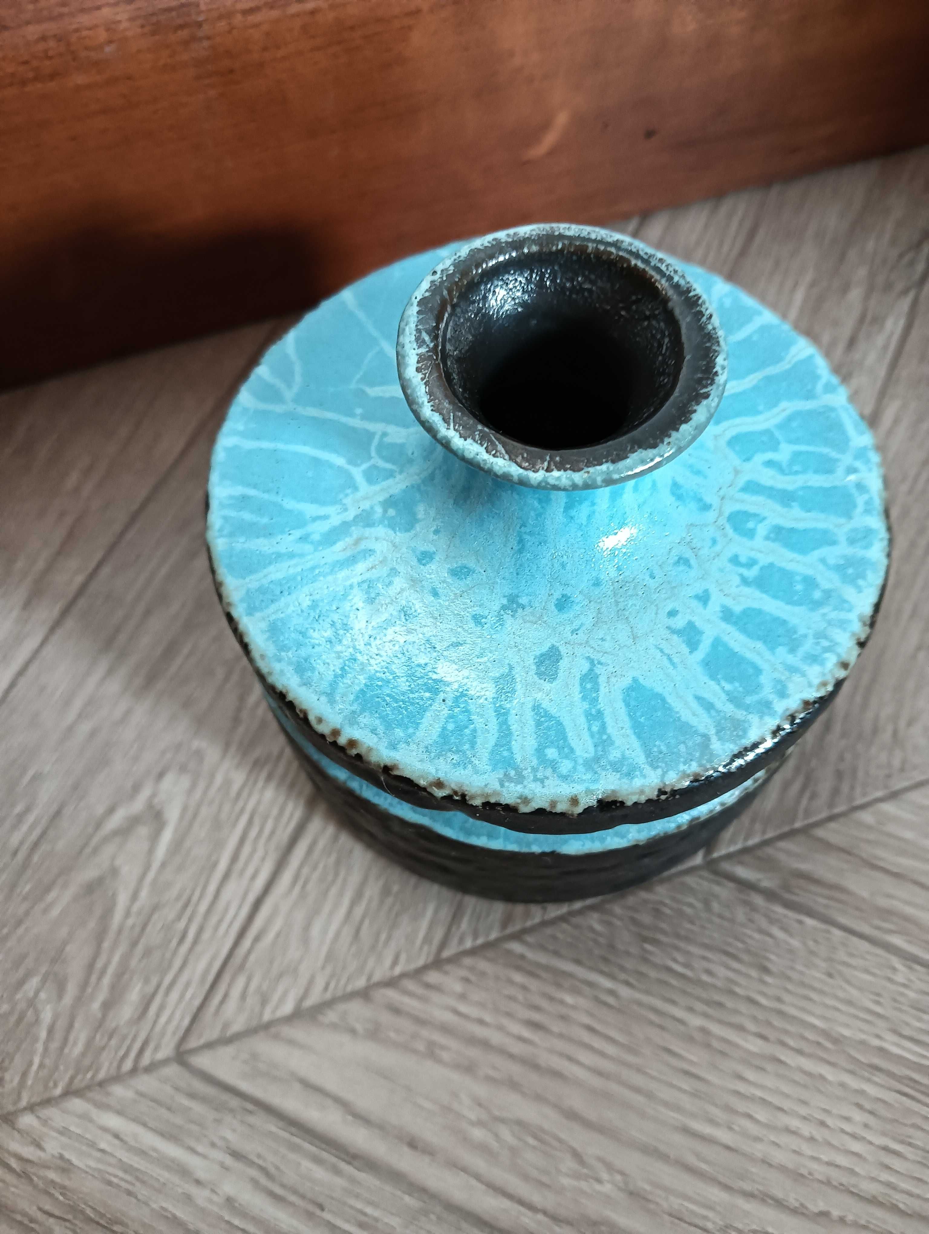 Wazon ceramiczny Haldensleben niebiesko brązowy