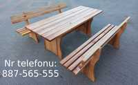 Komplet ogrodowy – 2 ławki + stół