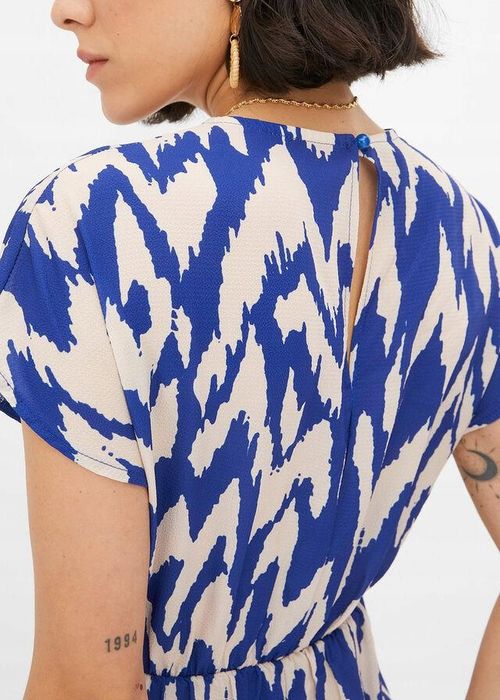 B.P.C kombinezon letni z nadrukiem beżowo-niebieski ^44