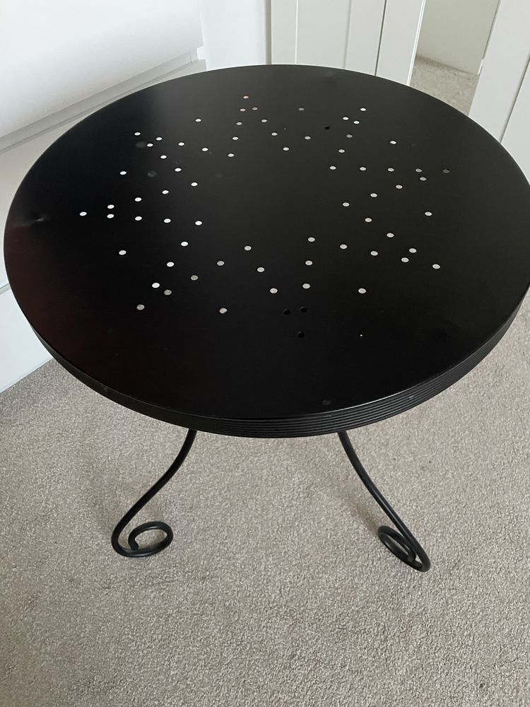 Ikea stolik stoliczek czarny metal