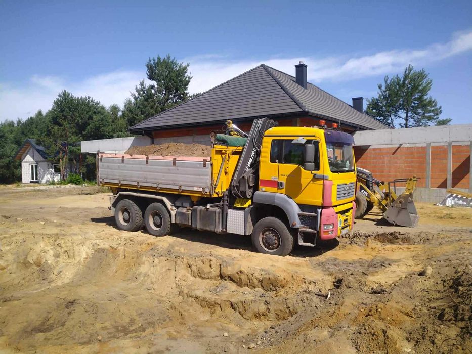 Transport ziemi, piasku, kruszywa, gruzu, ziemia, wywóz