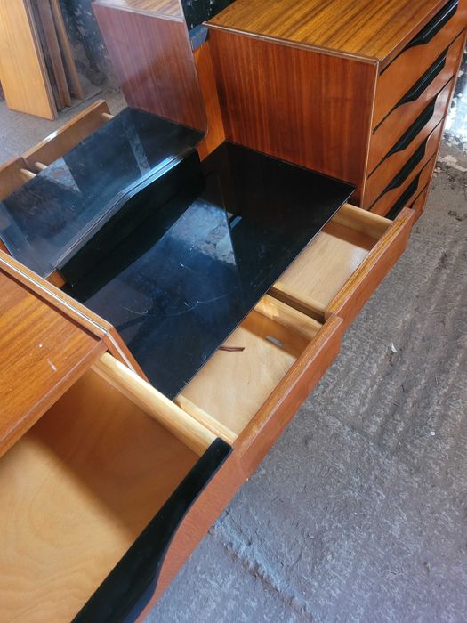 Toaletka komoda vintage design Czechoslowacja lata 60 prl drewno