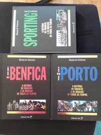 Livros história Benfica, Porto e Sporting