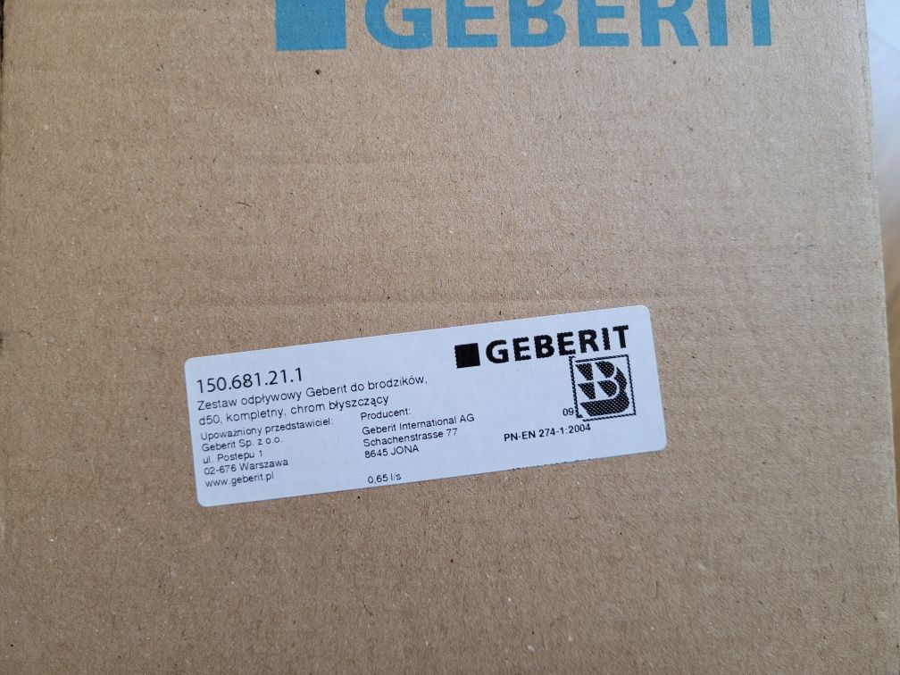 Geberit Uniflex zestaw odpływowy do brodzika d50 komplet 150.681.21.1