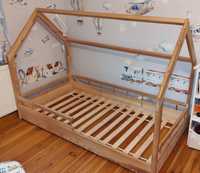Łóżko dziecięce Domek - drewniane 95x186 (używane)
