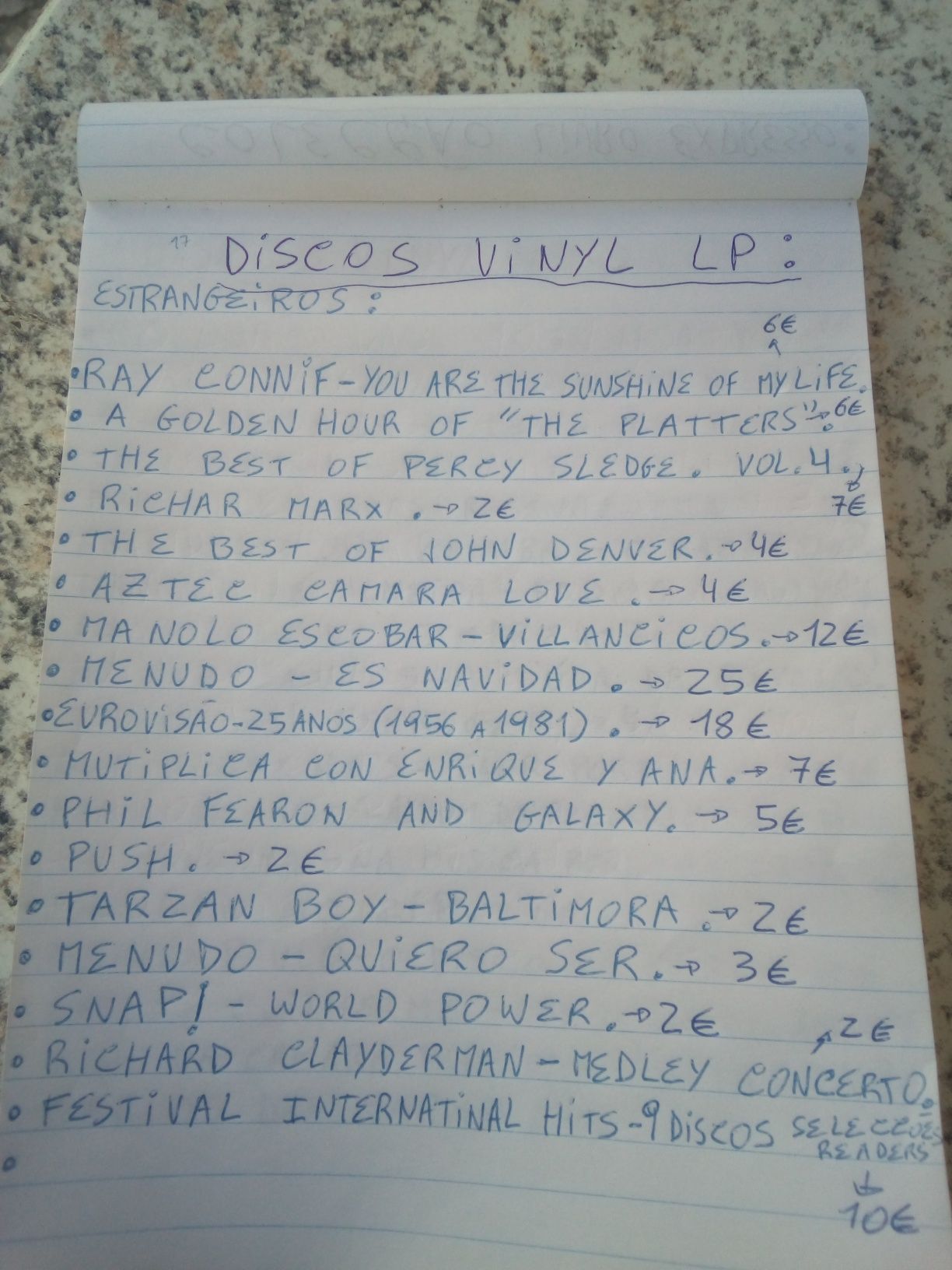 Discos de vinil portugueses e estrangeiros