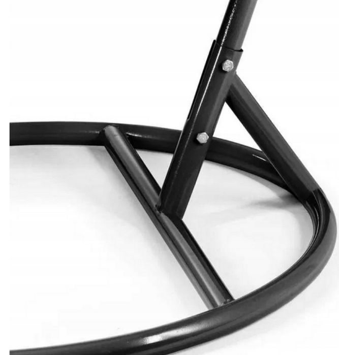 Stelaż do Fotel wiszący ogrodowy kokon huśtawka  czarny