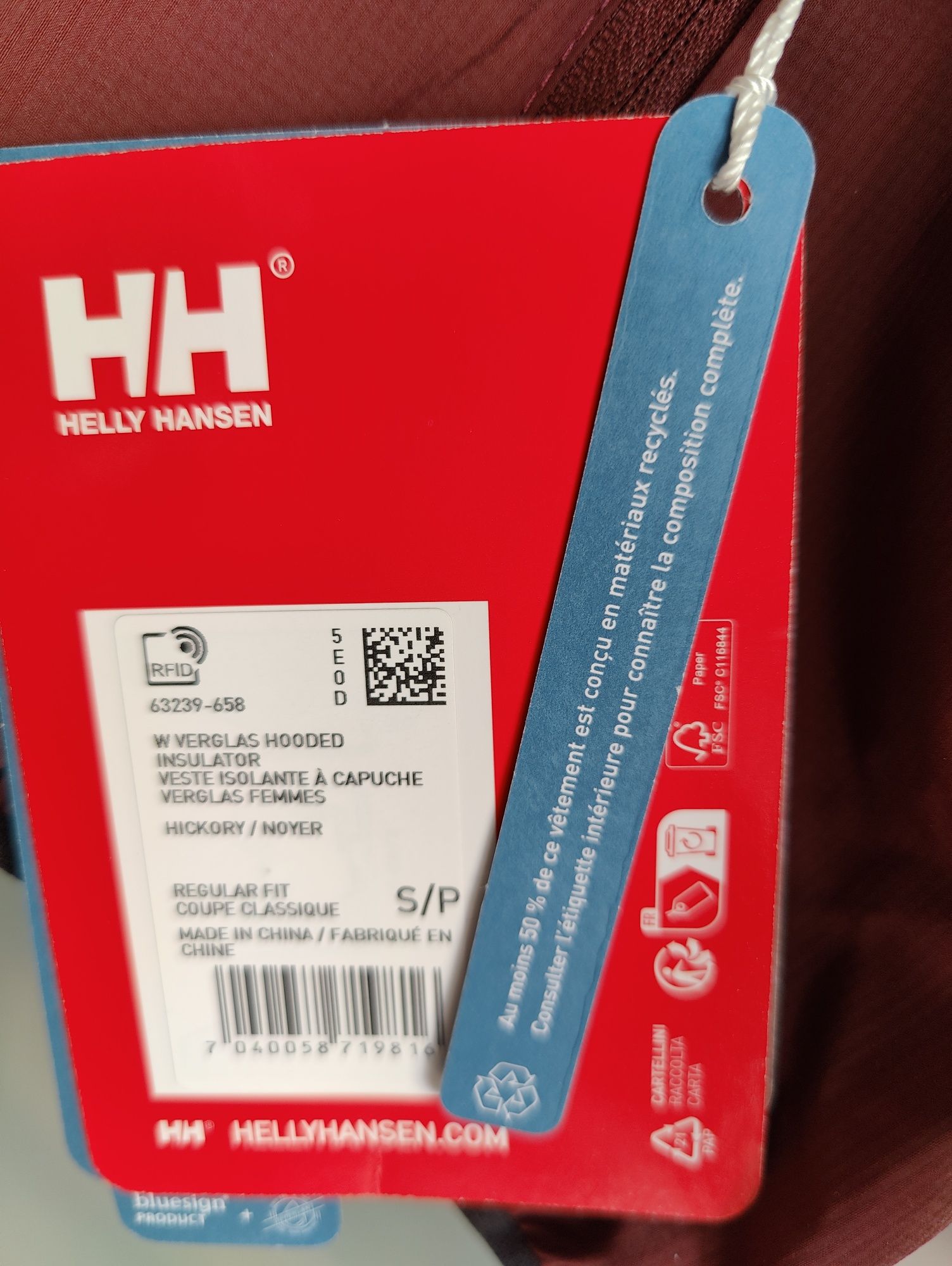 Helly Hansen Verglas kurtka hybrydowa damska bordo S