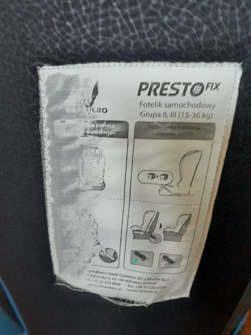 Fotelik Caretero Presto Fix 15-36 ISOFIX